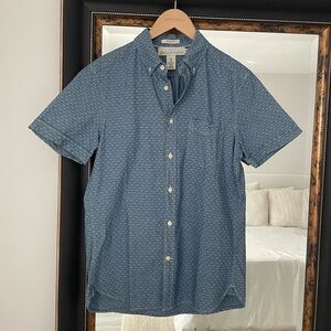 H&M Jean Dotted Casual Button-Down Shirt